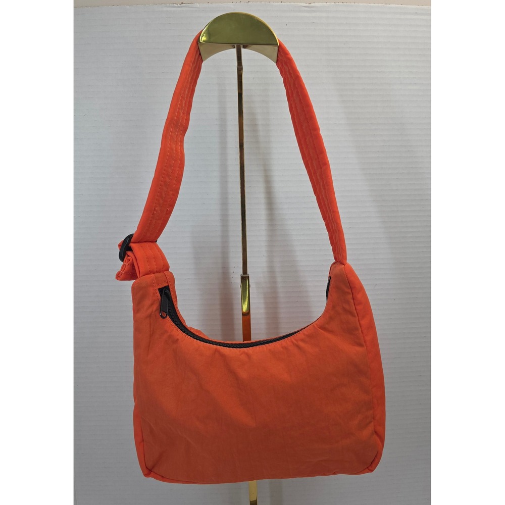 BAGGU Mini Nylon Shoulder Bag Nasturtium Orange Recycled Adjustable Strap NWT
